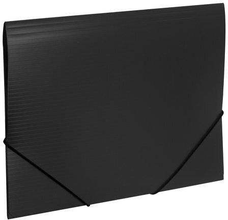 Папка на резинках BRAUBERG "Contract", черная, до 300 листов, 0,5 мм, бизнес-класс, 221796