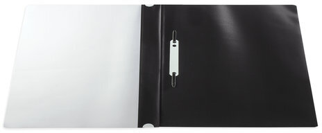 Скоросшиватель пластиковый с перфорацией BRAUBERG, А4, 140/180 мкм, черный, 226586