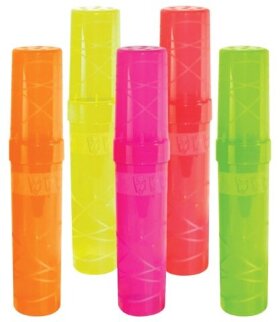 Пенал-тубус &quot;Creative&quot;, пластиковый, 195х45 мм, 5 цветов ассорти, ПН35