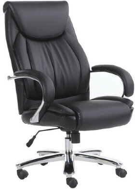 Кресло офисное BRABIX PREMIUM &quot;Advance EX-575&quot;, хром, экокожа, черное, 531825