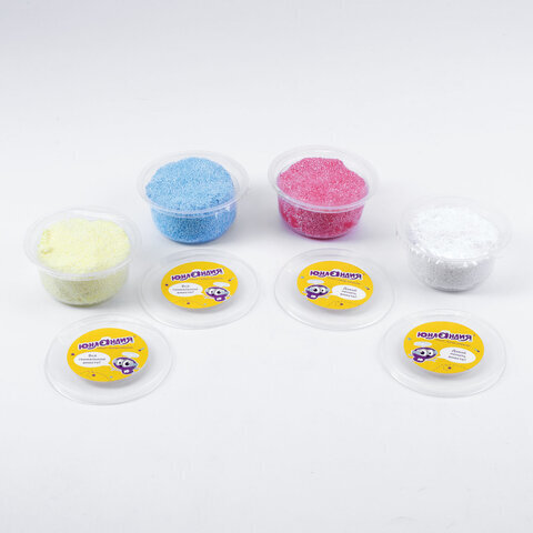 Пластилин шариковый ЮНЛАНДИЯ "ЮНЛАНДИК ПО ЛЕСУ ИДЕТ", 4 цвета по 75 мл, застывающий, 105022