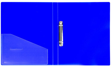 Папка на 2 кольцах BRAUBERG "Neon", 25 мм, внутренний карман, неоновая, синяя, до 170 листов, 0,7 мм, 227459