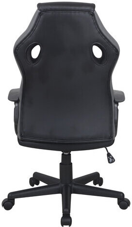 Кресло компьютерное BRABIX "Fighter GM-008", экокожа, черное/серое, 532507