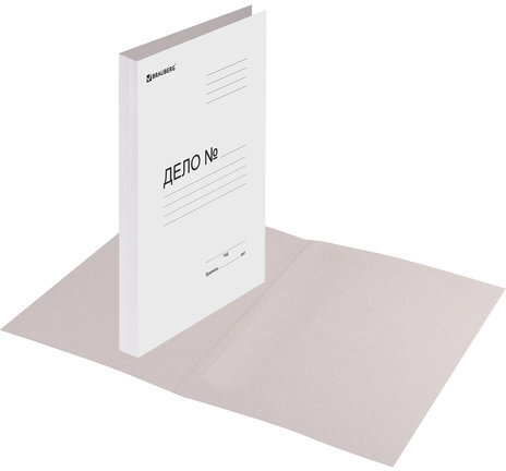 Папка без скоросшивателя "Дело", картон мелованный, плотность 280 г/м2, до 200 листов, BRAUBERG, 110927