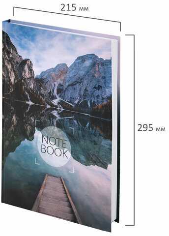 Блокнот БОЛЬШОЙ ФОРМАТ (215х295 мм) А4, 128 л., твердый, клетка, STAFF, "Путешествие", 111595