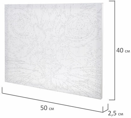 Картина по номерам 40х50 см, ОСТРОВ СОКРОВИЩ "Радужный кот", на подрамнике, акрил, кисти, 663320