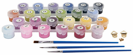 Картина по номерам 40х50 см, ОСТРОВ СОКРОВИЩ "Радужный кот", на подрамнике, акрил, кисти, 663320