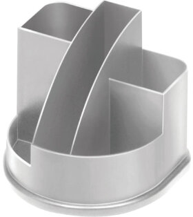 Подставка-органайзер &quot;Авангард&quot;, 132х122х108 мм, 5 отделений, серая, ОР51