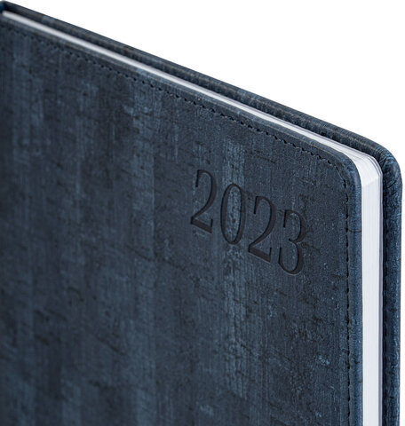 Еженедельник датированный 2023 БОЛЬШОЙ ФОРМАТ 210х297 мм А4, BRAUBERG "Wood", синий, 113940