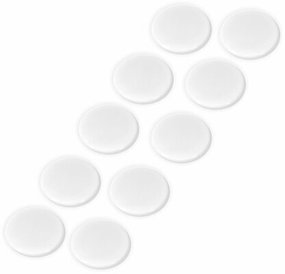 Магниты BRAUBERG "BLACK&WHITE" УСИЛЕННЫЕ 30 мм, НАБОР 10 шт., белые, 237467