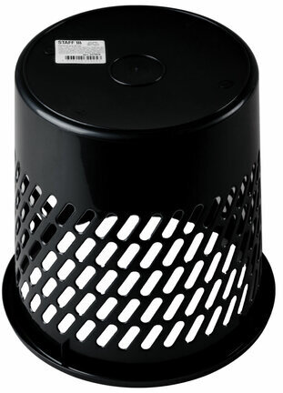 Корзина для бумаг STAFF "Basic" сетчатая, 11 л, черная, 237917