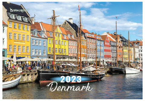 Календарь квартальный на 2023 г., 3 блока, 1 гребень, с бегунком, мелованная бумага, "НАБЕРЕЖНАЯ", BRAUBERG, 114270