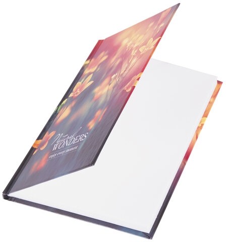 Блокнот МАЛЫЙ ФОРМАТ (110х147 мм), А6, 80 л., твёрдый, клетка, STAFF, "Цветы", 114438