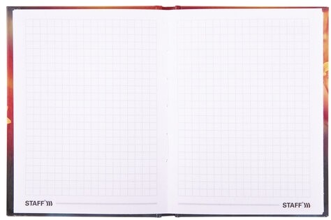 Блокнот МАЛЫЙ ФОРМАТ (110х147 мм), А6, 80 л., твёрдый, клетка, STAFF, "Цветы", 114438