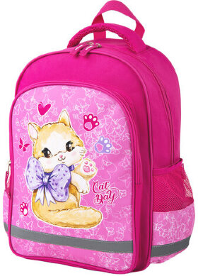 Рюкзак ПИФАГОР SCHOOL для начальной школы, &quot;Cat day&quot;, 38x28х14 см, 270656