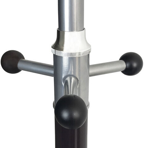 Вешалка-стойка BRABIX "CR-870" на мраморном диске, металл, 5+3 крючка, цвет коричневый, 606436