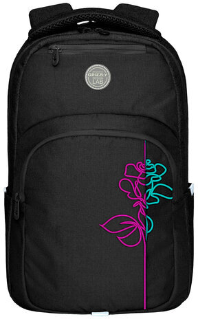 Рюкзак GRIZZLY школьный, анатомическая спинка, 2 отделения, для девочек, "ROSE", 43х28х16 см, RD-241-3/2