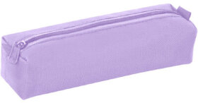 Пенал-тубус ПИФАГОР на молнии, ткань, пастельно-фиолетовый, 22х5 см, 272259
