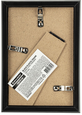 Рамка 10х15 см небьющаяся, багет 14 мм, пластик, BRAUBERG "Original", черная, 391227