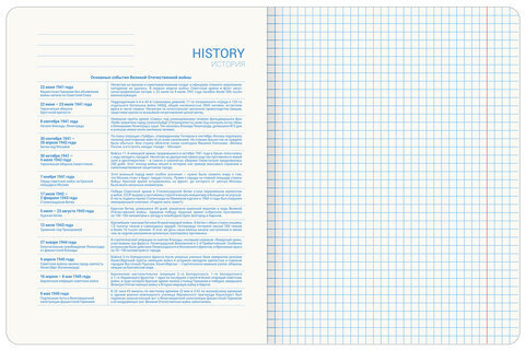 Тетрадь предметная со справочным материалом ORIGINAL 48 л., TWIN лак, ИСТОРИЯ, клетка, BRAUBERG, 404304