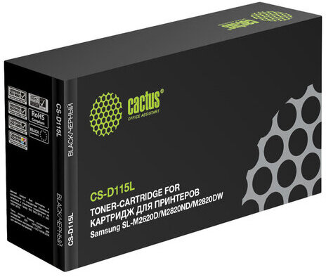 Картридж лазерный CACTUS (CS-D115L) для SAMSUNG SL-M2620D/M2820ND/M2820DW, ресурс 3000 стр.