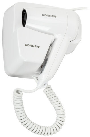 Фен для волос настенный SONNEN HD-2101 ULTRA PLUS, 1300 Вт, 2 скорости, белый, 608481