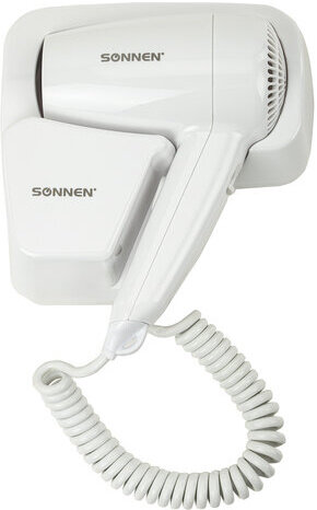 Фен для волос настенный SONNEN HD-2101 ULTRA PLUS, 1300 Вт, 2 скорости, белый, 608481