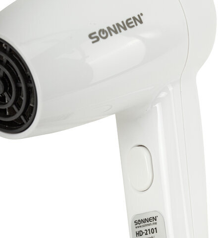 Фен для волос настенный SONNEN HD-2101 ULTRA PLUS, 1300 Вт, 2 скорости, белый, 608481