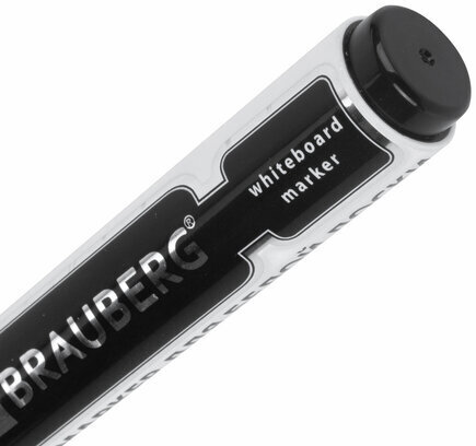 Маркер стираемый для белой доски ЧЕРНЫЙ, BRAUBERG "Neo", ЧЕРНЫЙ, с клипом, 5 мм, 150487