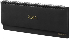 Планинг датированный 2025 305х140 мм BRAUBERG &quot;Select&quot;, под кожу, черный, 115701