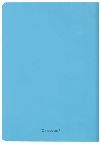 Тетрадь 48 л. в точку обложка кожзам SoftTouch, сшивка, A5 (147х210мм), ГОЛУБОЙ, BRAUBERG RAINBOW, 403883