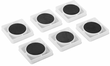 Магниты квадратные стеклянные 35 мм для досок магнитно-маркерных, НАБОР 6 шт., "КОТ-ЭНТУЗИАСТ" BRAUBERG KIDS, блистер, 272514