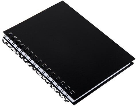 Скетчбук, белая бумага 160 г/м2, 145х205 мм, 60 л., гребень, твёрдая обложка ЧЕРНАЯ, BRAUBERG ART, 115072