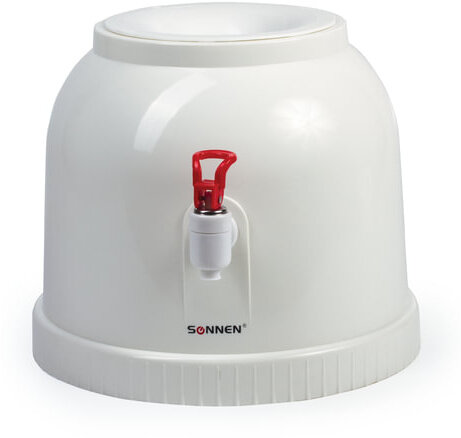 Кулер водораздатчик БЕЗ НАГРЕВА И ОХЛАЖДЕНИЯ, SONNEN TS-01, настольный, 1 кран, белый, 452417