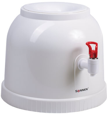 Кулер водораздатчик БЕЗ НАГРЕВА И ОХЛАЖДЕНИЯ, SONNEN TS-01, настольный, 1 кран, белый, 452417