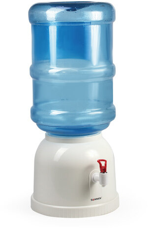 Кулер водораздатчик БЕЗ НАГРЕВА И ОХЛАЖДЕНИЯ, SONNEN TS-01, настольный, 1 кран, белый, 452417