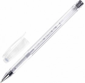 Ручка гелевая СЕРЕБРИСТАЯ BRAUBERG "EXTRA SILVER", корпус прозрачный, 0,5 мм, линия 0,35 мм, 143913
