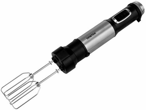 Блендер погружной CENTEK CT-1311, 1500 Вт, 15 скоростей, 5 насадок, стакан, черный