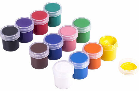 Гуашь BRAUBERG "АКАДЕМИЯ КЛАССИЧЕСКАЯ ЭКСТРА", 12 цветов по 20 мл, 192366