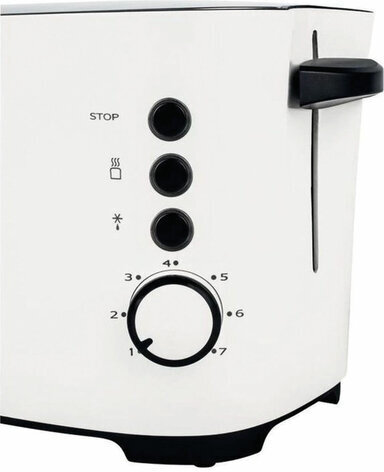 Тостер SCARLETT SC-TM11005, 850 Вт, 2 тоста, 6 режимов, пластик, белый/черный