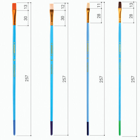 Кисти ЮНЛАНДИЯ "ЮНЫЙ ВОЛШЕБНИК", набор 10 шт. (ПОНИ - 4 шт.; СИНТЕТИКА - 4 шт.; ЩЕТИНА - 2 шт., круглые, плоские), блистер, 200896