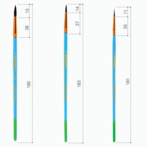Кисти ЮНЛАНДИЯ "ЮНЫЙ ВОЛШЕБНИК", набор 10 шт. (ПОНИ - 4 шт.; СИНТЕТИКА - 4 шт.; ЩЕТИНА - 2 шт., круглые, плоские), блистер, 200896
