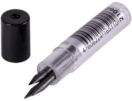 Грифели запасные для циркуля, КОМПЛЕКТ 4 штуки по 17 мм, в тубе, твердость HB, толщина 2 мм, ПИФАГОР, 210601