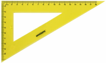 Набор чертежный большой ЮНЛАНДИЯ "Color", (линейка 30 см, 2 треугольника, транспортир), 210756