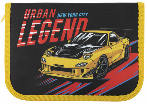 Пенал ПИФАГОР, 1 отделение 1 откидная планка, полиэстер, 19х13 см, "Street Legend", 271519