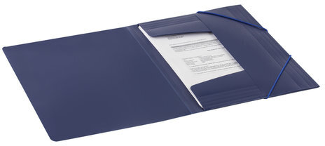 Папка на резинках BRAUBERG "Contract", синяя, до 300 листов, 0,5 мм, бизнес-класс, 221797