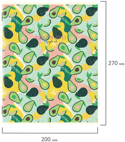 Тетради КОМПЛЕКТ 3 шт. А4, 96 л., BRAUBERG скоба, клетка, глянцевый лак, "Fruits", 404387