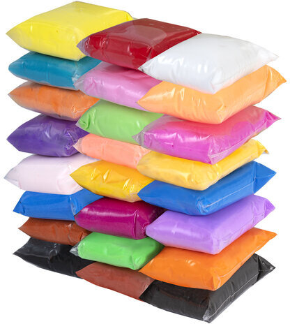 Пластилин супер лёгкий воздушный застывающий 24 цвета, 210 г, 3 стека, ПИФАГОР, 107040