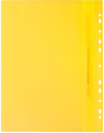 Скоросшиватель пластиковый с перфорацией BRAUBERG, А4, 140/180 мкм, желтый, 226587