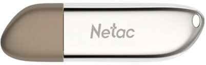 Флеш-диск 32 GB NETAC U352, USB 2.0, металлический корпус, серебристый, NT03U352N-032G-20PN